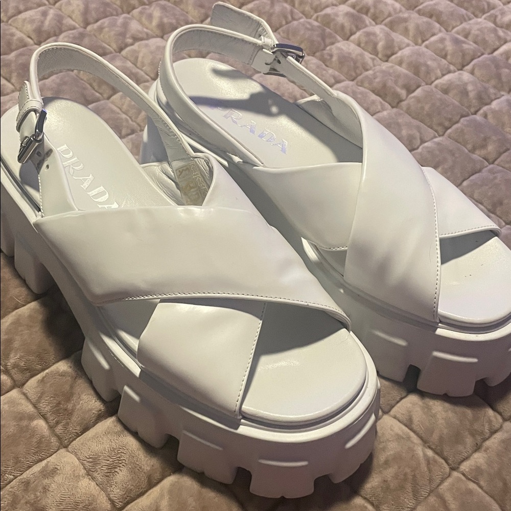 Prada White Sandals